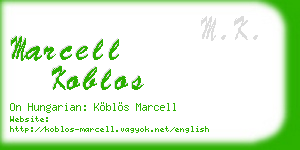 marcell koblos business card